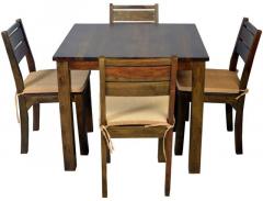 HomeTown Java Rubber Wood Four Seater Dining Set