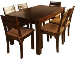 HomeTown Java Solidwood Six Seater Dining Set