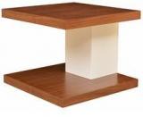 HomeTown Lara Side Table In Walnut N White Colour