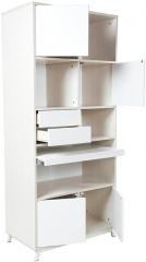 HomeTown Lumen Study & Bookcase in White and Pine Colour