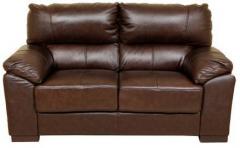 HomeTown Martin Leather Two Seater Sofa in Brown Colour