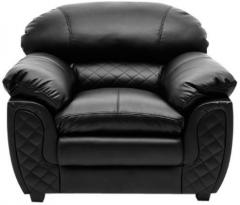 HomeTown Mirage One Seater Sofa in Black Colour