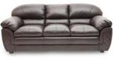 HomeTown Mirage Three Seater Sofa In Brown Colour