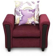 HomeTown Mist One Seater Sofa in Wine Colour