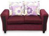 HomeTown Mist Two Seater Sofa In Wine Colour