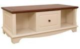 HomeTown Montana Solidwood Centre Table In White & Coffee Colour