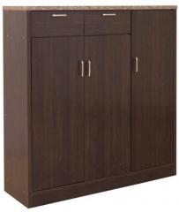 HomeTown Murano Three Door Multipurpose Cabinet in Wenge Colour