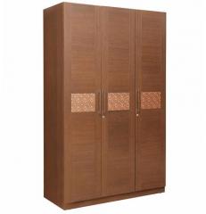 HomeTown Nebula Three Door Wardrobe in Coffee Brown Colour