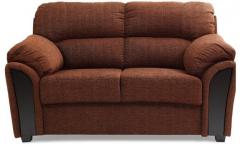 HomeTown Ohio Fabric Two Seater Sofa in Brown Colour