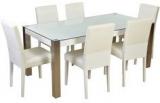 HomeTown Pristine High Gloss Six Seater Dining Set