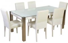 HomeTown Pristine High Gloss Six Seater Dining Set