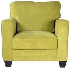 HomeTown Trent Fabric One Seater Sofa in Lime Green Colour