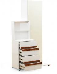 HomeTown UrbanaHighgloss Dresser with Full Mirror in White Finish