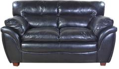 HomeTown Vega Leatherite 2 Seater Sofa in Black