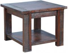 HomeTown Venus Solidwood Side Table in Brown Colour