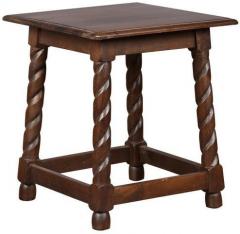 HomeTown Yin Solidwood Stool in Walnut Colour