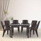 Homezy Plastic 6 Seater Dining Set