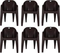 Homiboss Plastic set of 6 | chairs for home, Living Rooms, & Garden Plastic Outdoor Chair