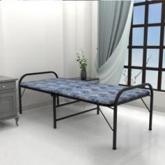 Honeytouch Folding Bed for Sleeping with Foam Mattress Single Bed Powder Coated Metal Single Bed