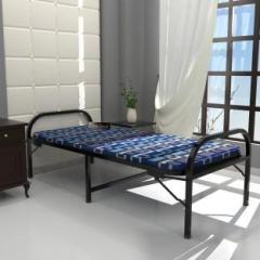 Honeytouch Folding Bed with Mattress Metal Single Bed