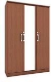 Housefull Calino Three Door Regular Wardrobe In Oak Finish