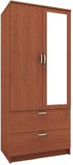 Housefull Jacob 2D Wardrobe with Drawer & Mirror in Oak Finish