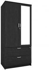 Housefull Jacob Two Door Wardrobe with Drawer & Mirror in Wenge Finish