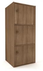 Housefull Mac 3 Door Storage Cabinet in Walnut