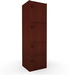 Housefull Mac Four Door Storage Unit in Mahogany Finish