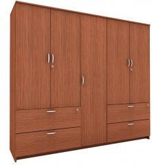 Housefull Marc Five Door Wardrobe with Drawer in Oak Finish