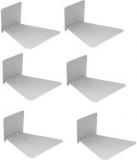 IBS Set of 6 Invisible Bookshelf Floating Design Home Decor Office Hidden Wall Mount Bookcase Metal Open Metal Open Book Shelf