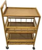 Xiexie Bamboo Serving Bar Trolly Bamboo Bar Trolley