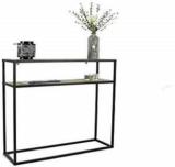 Indian Decor 45993 Mini Two Tier Console Table For Kids Metal Side Table