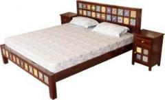 Induscraft Zara Sim Tile Solid Wood Queen Bed