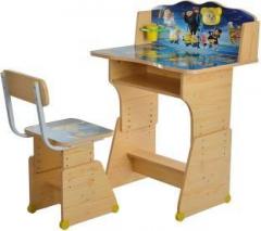 Iris Wooden Finish Minion Kids Solid Wood Desk Chair