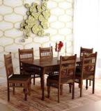 Jangid Handicraft Sheesham Solid Wood 6 Seater Dining Table With 6 Chairs Dining Room Furniture Solid Wood 6 Seater Dining Set