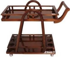 Jfwoods Solid Wood Bar Trolley