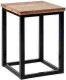 Jgs Wooden & Iron S Shape Bedside Stool For Bedroom Solid Wood Bedside Table