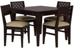 Jh Decore Sheesham Wood 4 Seater Dining Set For Dining Room / Restaurant in Walnut Finish Solid Wood 4 Seater Dining Table