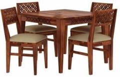 Jhdecor Premium Dining Room Furniture Wooden Dining Table with 4 chairs Solid Wood 4 Seater Dining Table