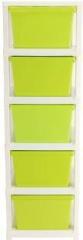 Joyful STUDIO 5 XL GREEN COLOR Plastic Free Standing Chest of Drawers