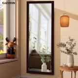 Kaevion 5.25ft Long Size PVC Wood Horizontal & Vertical Wall Hanging Mirror | Makeup Glass Dressing Table