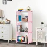 Kaione PINK 4 SHELVE MULTIPURPOSE RCK Metal Open Book Shelf