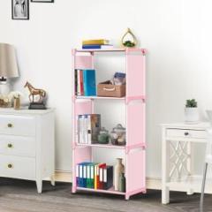 Kaione PINK 4 SHELVE MULTIPURPOSE RCK Metal Open Book Shelf