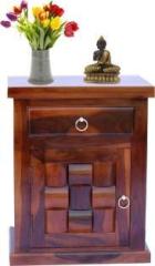 Karni Kripa Furniture Solid Wood Bedside Table