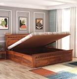 Kart Handicrafts Sheesham Rosewood King Size Hydraulic Storage Bed For Bedroom, Living Room Solid Wood King Hydraulic Bed