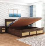 Kart Handicrafts Sheesham Wood King Size Hydraulic Storage Bed For Bedroom, living room Solid Wood King Hydraulic Bed