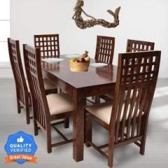 Kendalwood Furniture Premium Dining Room Wooden Dining Table with 6 Chairs Solid Wood 6 Seater Dining Set