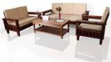 Kendalwood Furniture Solid Wood 6 Seater Wooden Sofa Set For Living Room Furniture Fabric 3 + 2 + 1 Sofa Set