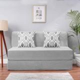 Klenta Home Decor Fabric Two Seater Sofa Cum Bed For Bedroom/ Living Room/ Office || 2 Seater Double Foam Fold Out Sofa Sectional Bed